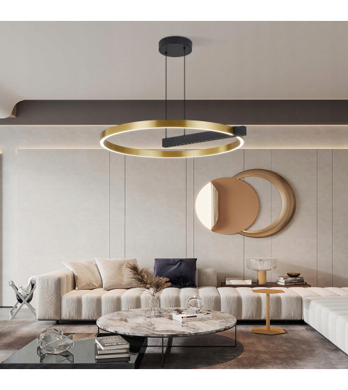 Lampa wisząca żyrandol EXON C ring okrąg nad stół nowoczesna loft Wobako