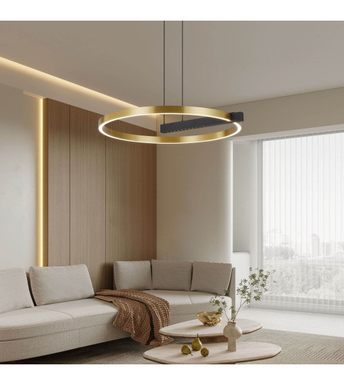 Lampa wisząca żyrandol EXON C ring okrąg nad stół nowoczesna loft Wobako