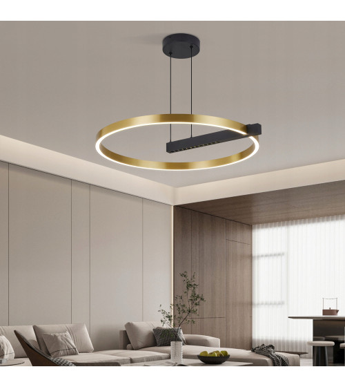 Lampa wisząca żyrandol EXON C ring okrąg nad stół nowoczesna loft Wobako