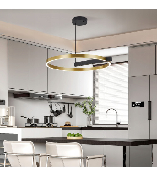 Lampa wisząca żyrandol EXON C ring okrąg nad stół nowoczesna loft Wobako