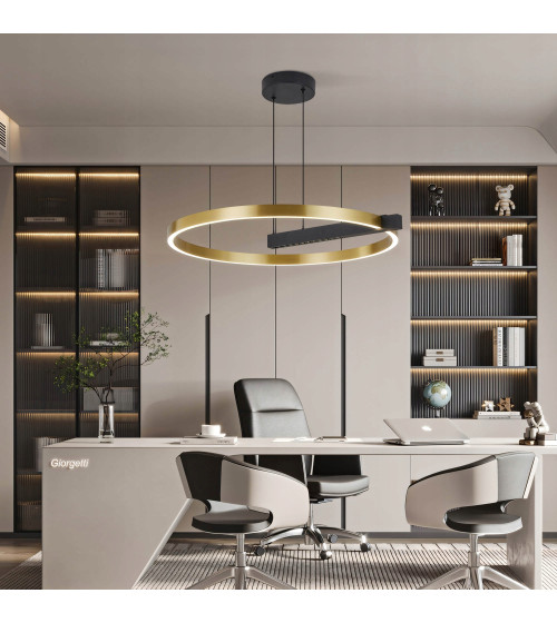 Lampa wisząca żyrandol EXON C ring okrąg nad stół nowoczesna loft Wobako