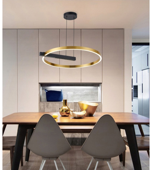 Lampa wisząca żyrandol EXON C ring okrąg nad stół nowoczesna loft Wobako