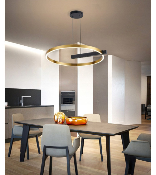 Lampa wisząca żyrandol EXON C ring okrąg nad stół nowoczesna loft Wobako