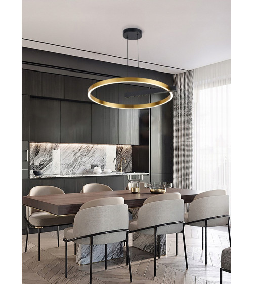 Lampa wisząca żyrandol EXON C ring okrąg nad stół nowoczesna loft Wobako