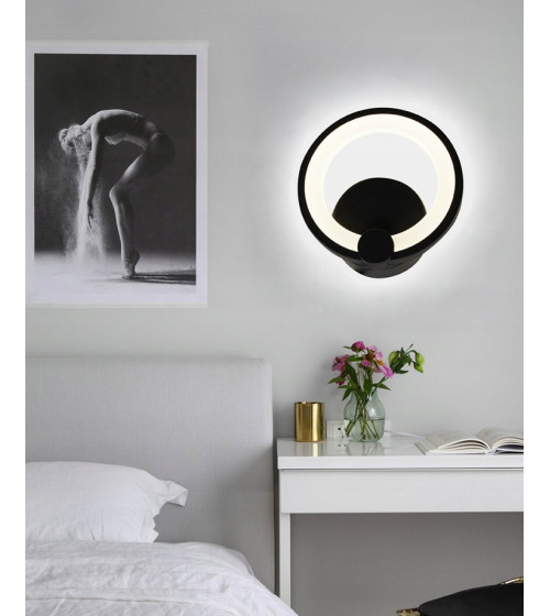RIO Biały Kinkiet lampa ścienna RING plafon LED 19cm