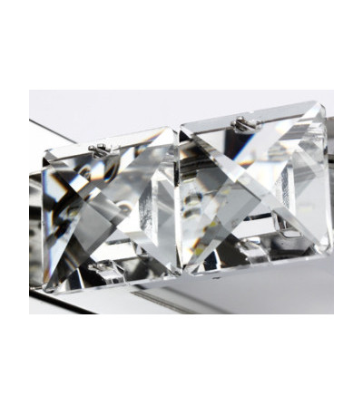 Kinkiet ścienny LED 62cm | Szklane kryształki- refleksy świetlne
