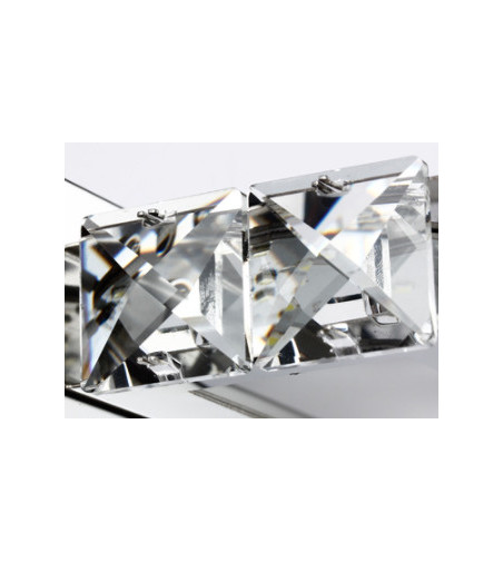 Kinkiet ścienny LED 62cm | Szklane kryształki- refleksy świetlne