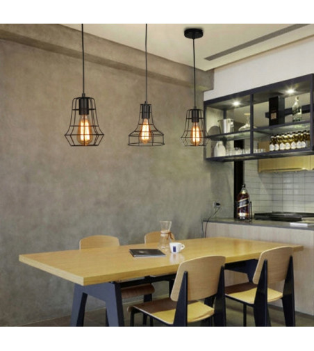 Lampa wisząca metalowa Cage H z linii Loft Industrial | E27