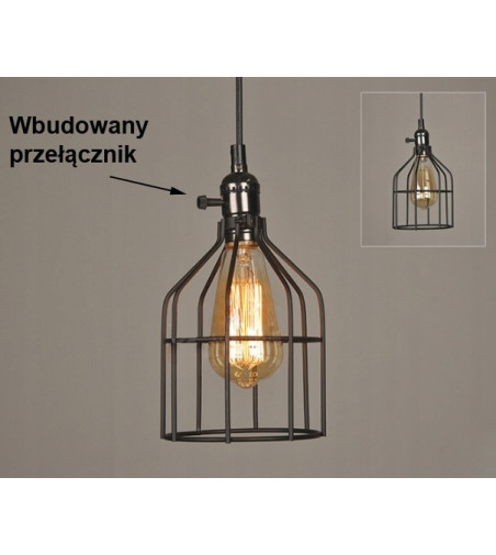 Lampa wisząca metalowa Cage H z linii Loft Industrial | E27