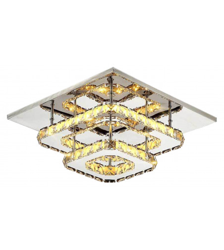 Kinkiet Panel sufitowy Meteor II 30x30cm  33W | Szklane kryształki