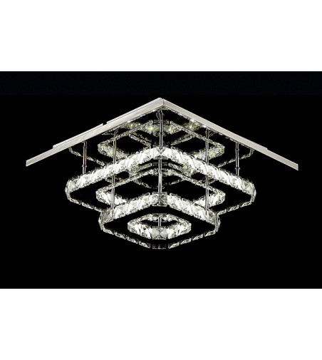 Kinkiet Panel sufitowy Meteor II 30x30cm  33W | Szklane kryształki