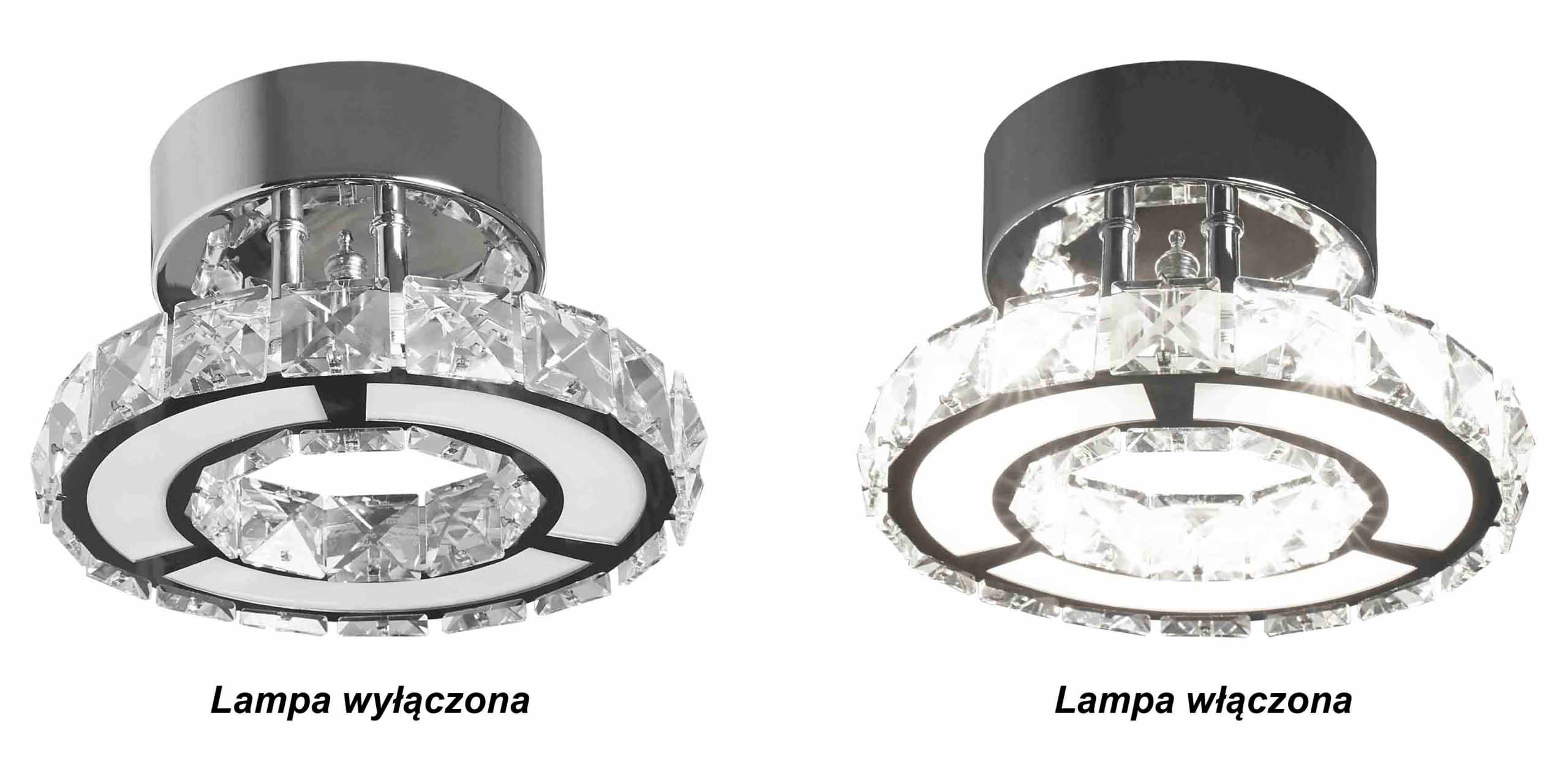 Lampa kinkiet Otylia - czarujace i eleganckie refleksy świetlne dzięki szklanym kryształkom