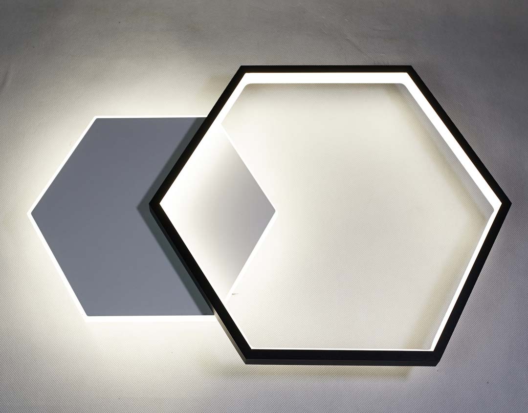 Lampa sufitowa akrylowa Hexagon do przedpokoju LED