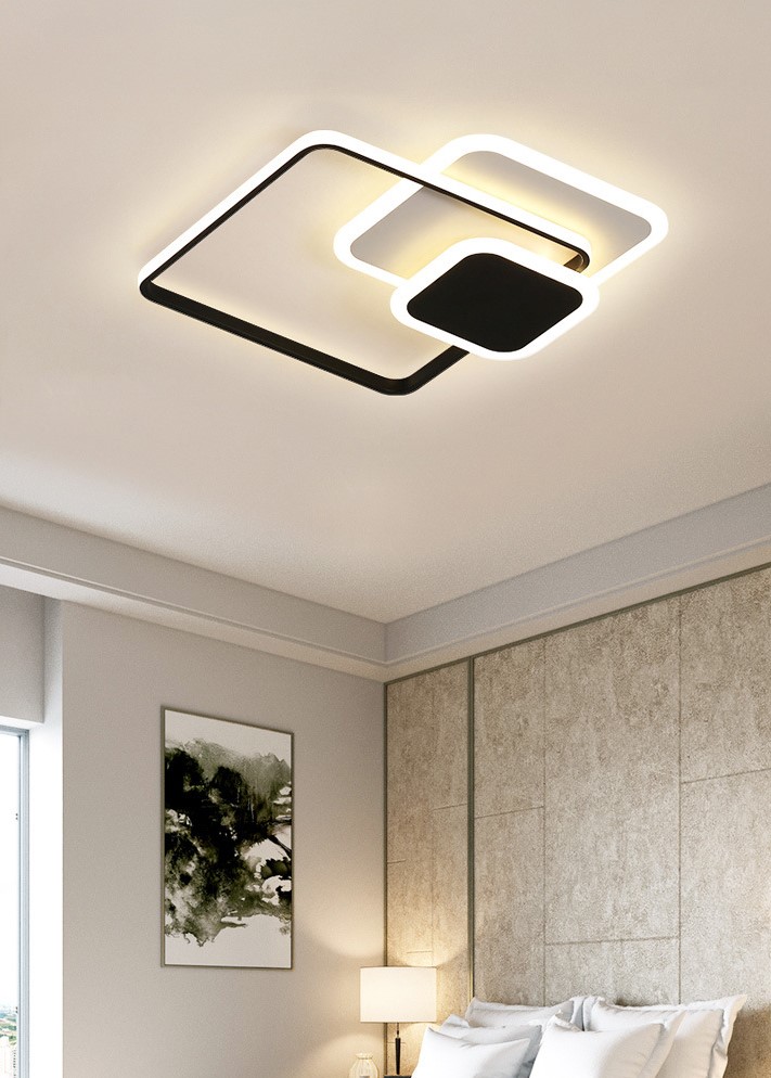 Czarna lampa sufitowa LED loft do korytarza 45W