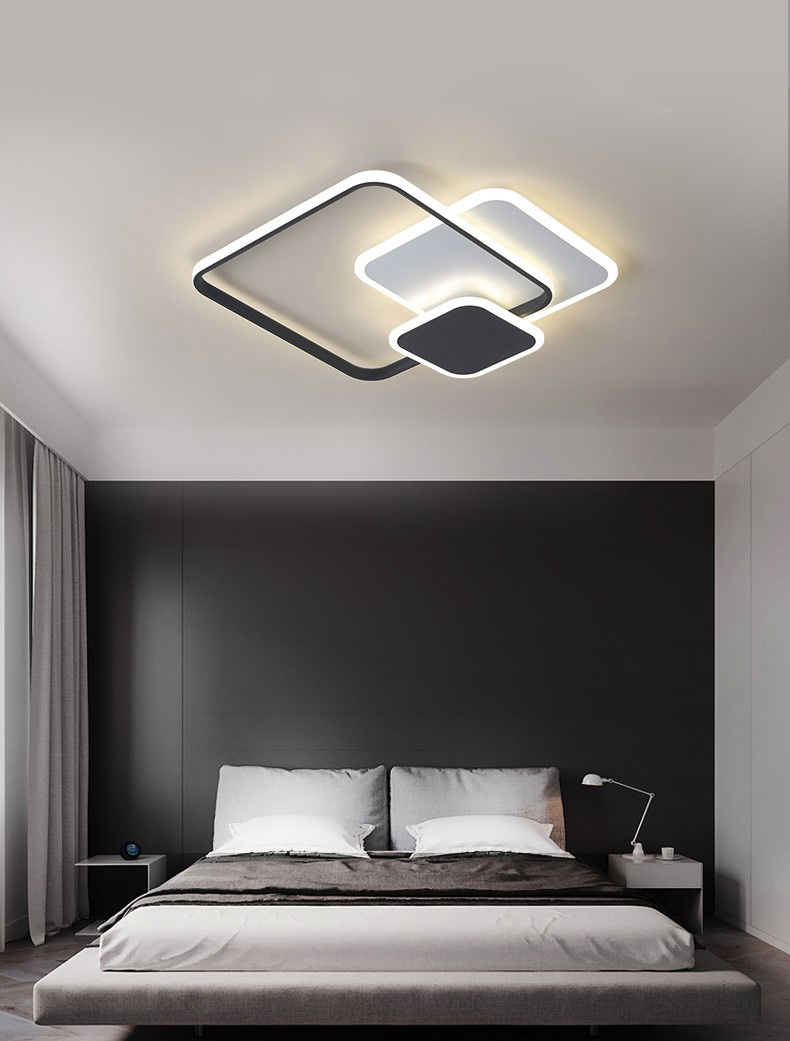 Biało-czarna lampa do sypialni allegro