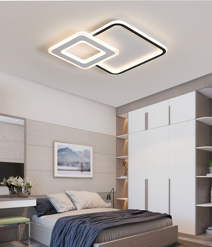 Minimalistyczny plafon LED do sypialni salonu - Cetus II Wobako