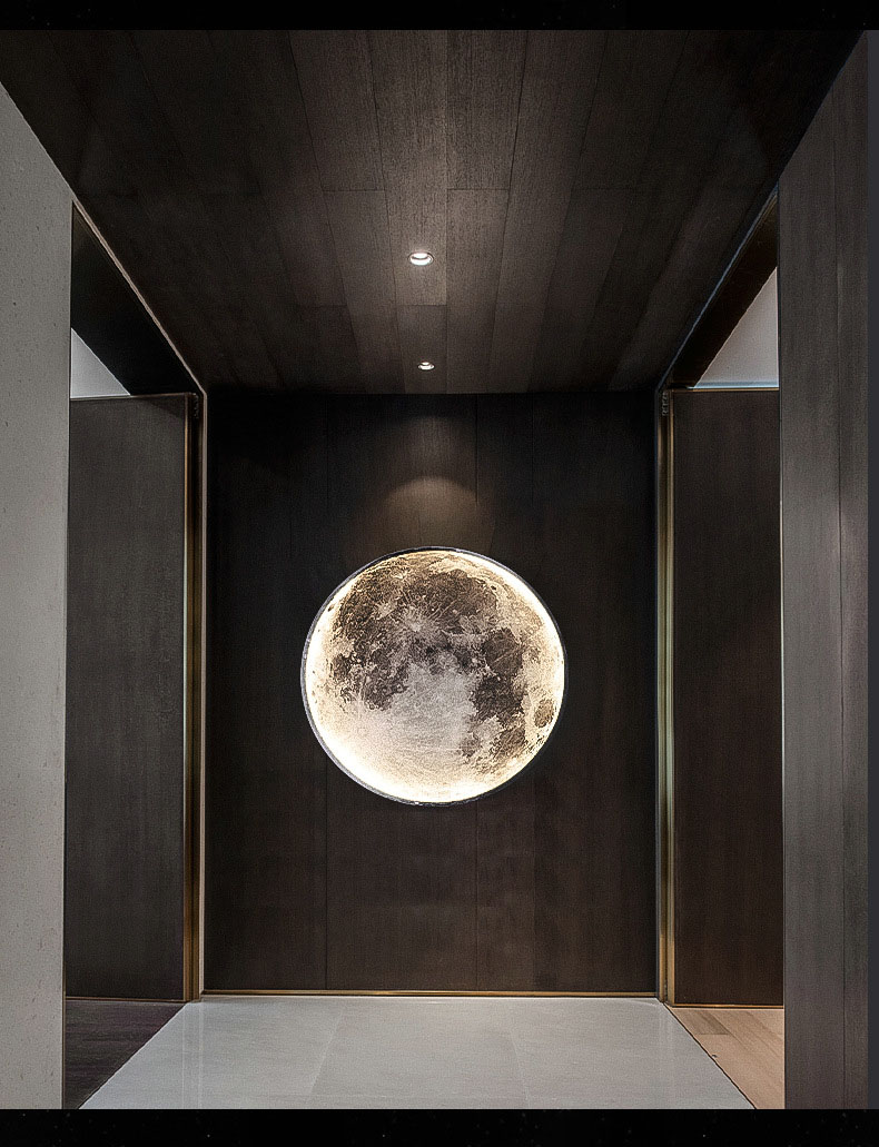 Lampa ścienna - unikalna tekstura księżycowa - Wobako Moon