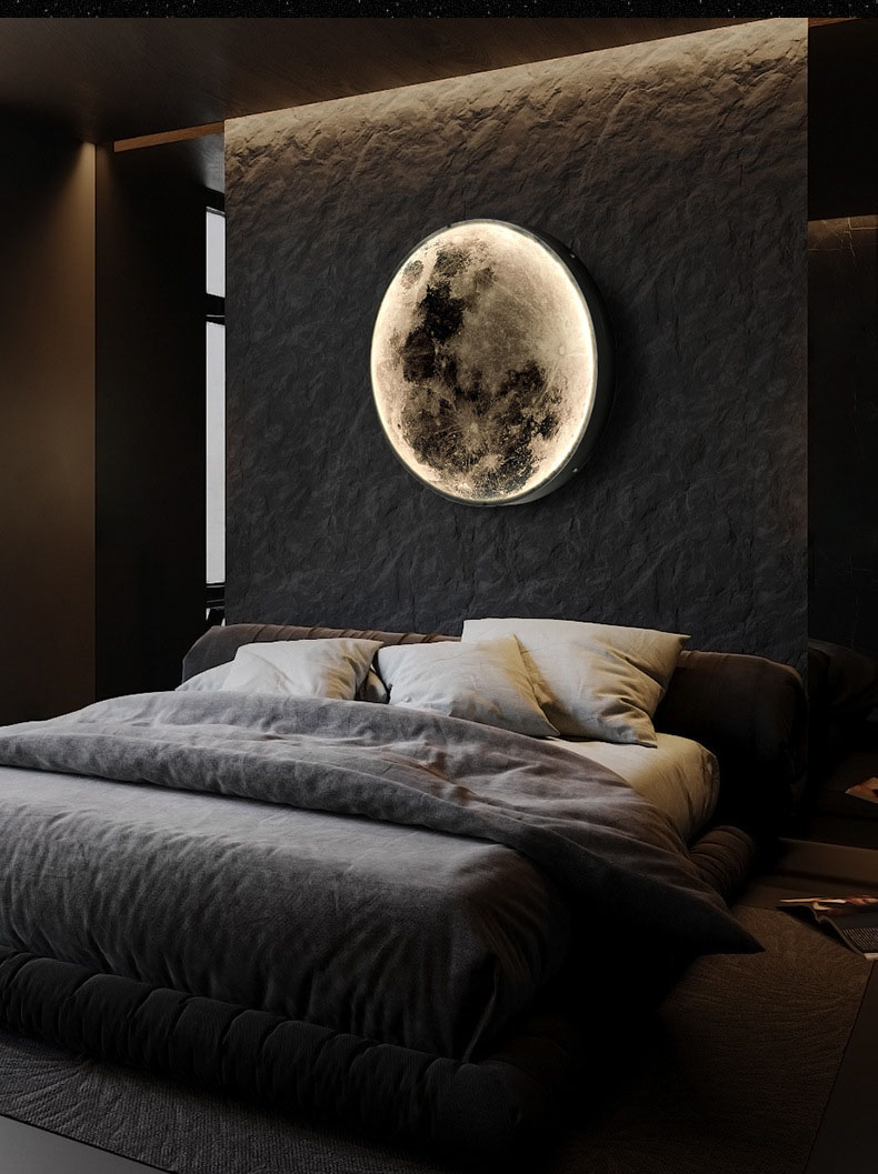 Oświetlenie do nowoczesnego wnętrza - księżyc na Twojej ścianie - Wobako Moon