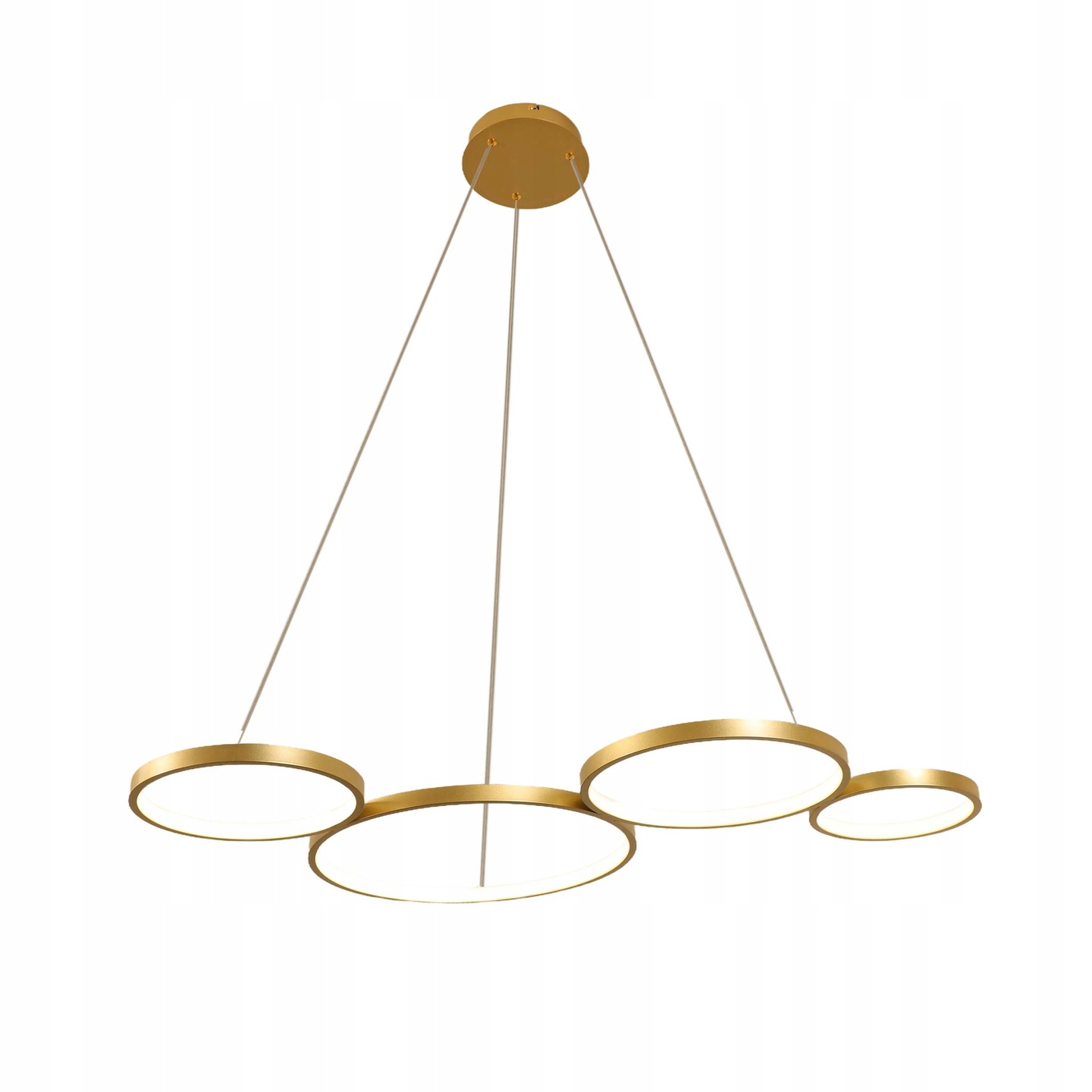 Minimalistyczny design lampy Noemi IV w złotym kolorze od WOBAKO 