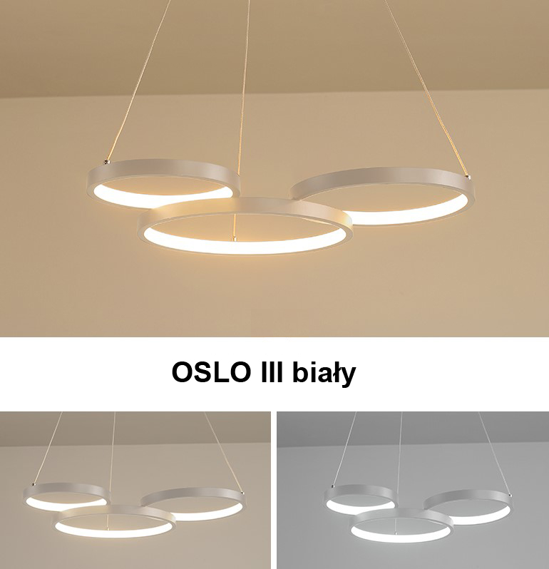 Żyrandol LED okręgi, okrągła lampa led do kuchni