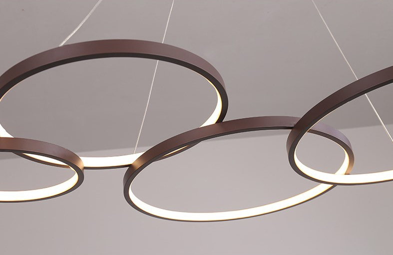 Lampa wisząca LED ring czarna Oslo V 92cm