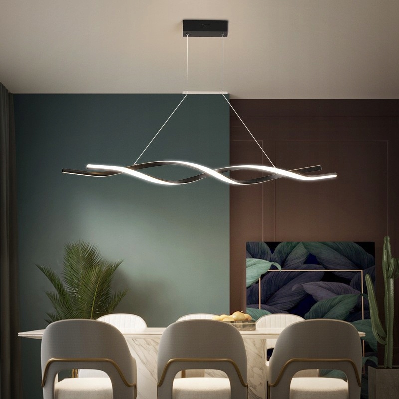 Żyrandol LED z pilotem zdalnego sterowania, zmianą barwy światła i ściemnianiem - funkcjonalne i nowoczesne oświetlenie dla domu, biura i hotelu